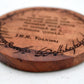 Lord of the Rings Tolkien Quote Wooden Coaster