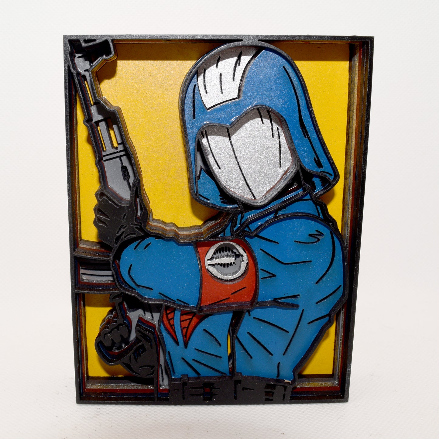 3-D Layered Cobra Commander Wooden Art