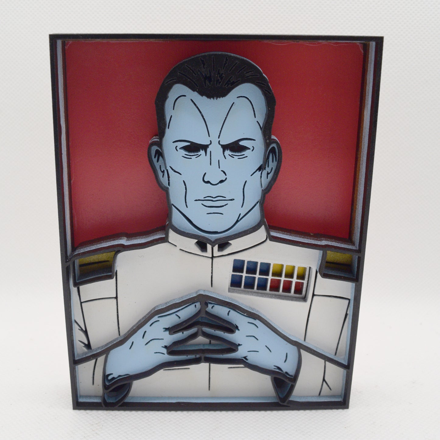 3-D Layered Grand Admiral Thrawn Wooden Art