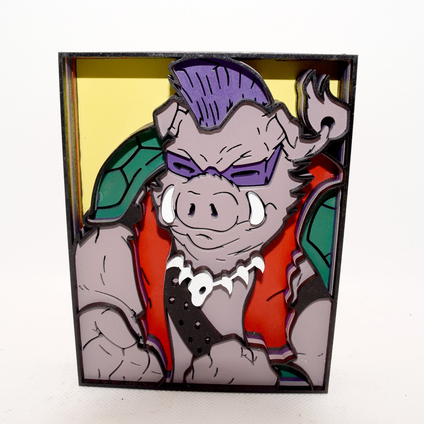 3-D Layered Bebop (TMNT) Wooden Art