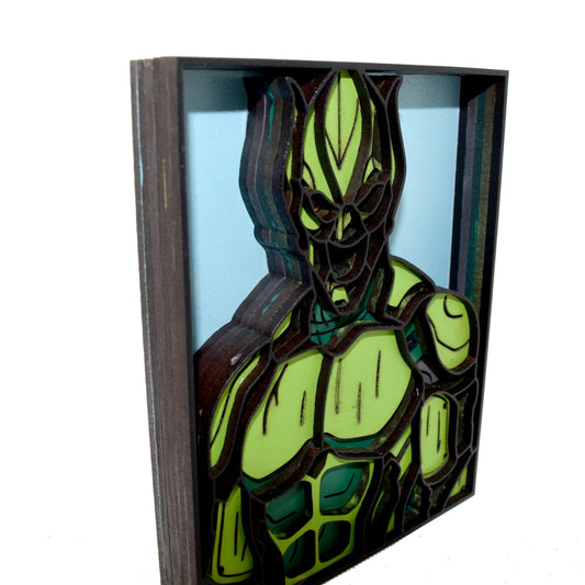3-D Layered Green Goblin Wooden Art