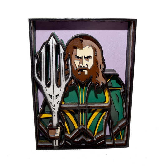 3-D Layered Aquaman Wooden Art
