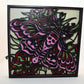 3-D Pink and Maroon Death's Head Moth Layered Art