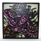 3-D Pink and Maroon Death's Head Moth Layered Art