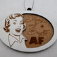 Merry and Bright AF Retro Ornament