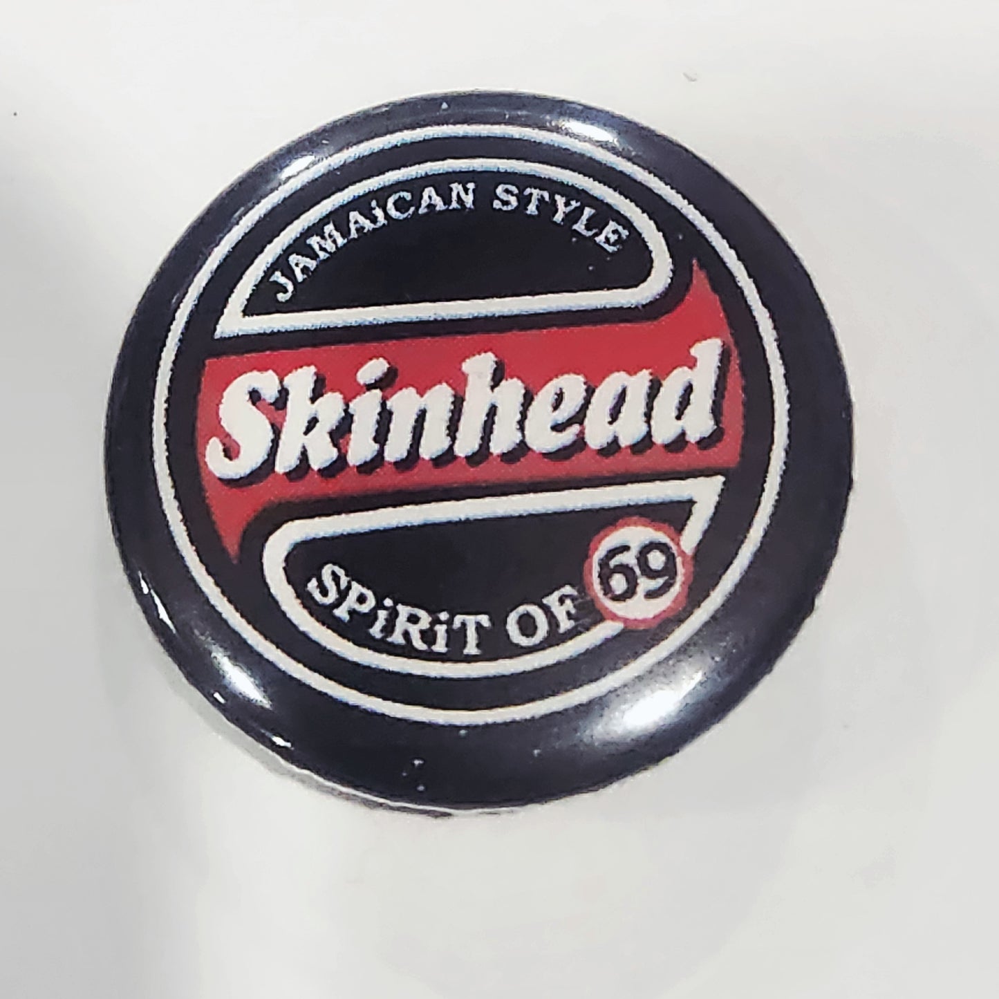 Jamaican Style Skinhead 1 inch button