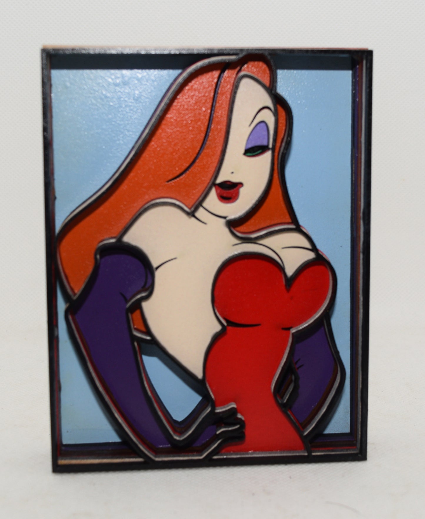3-D Layered Jessica Rabbit Wooden Art