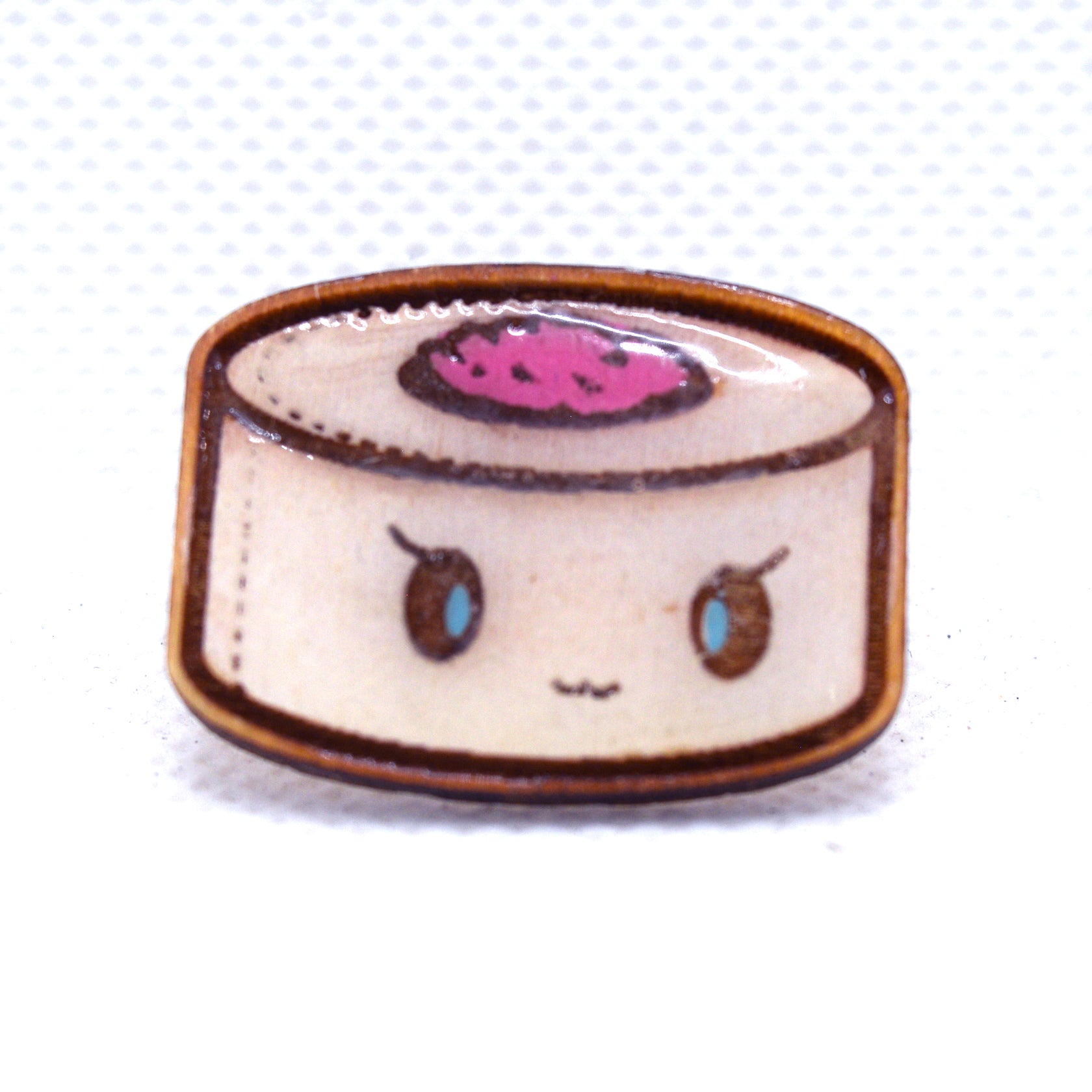 Kawaii Sushi Wooden Lapel Pin