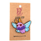 Mothman Flying Wooden Lapel Pin On Card