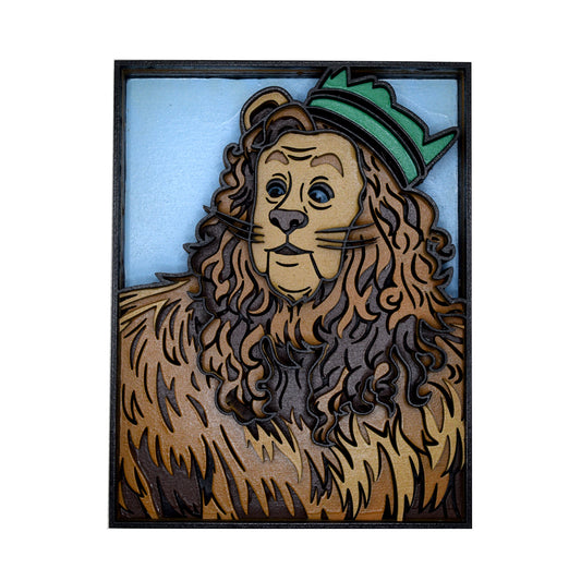 3-D Layered Wizard Of Oz - Cowardly Lion Art