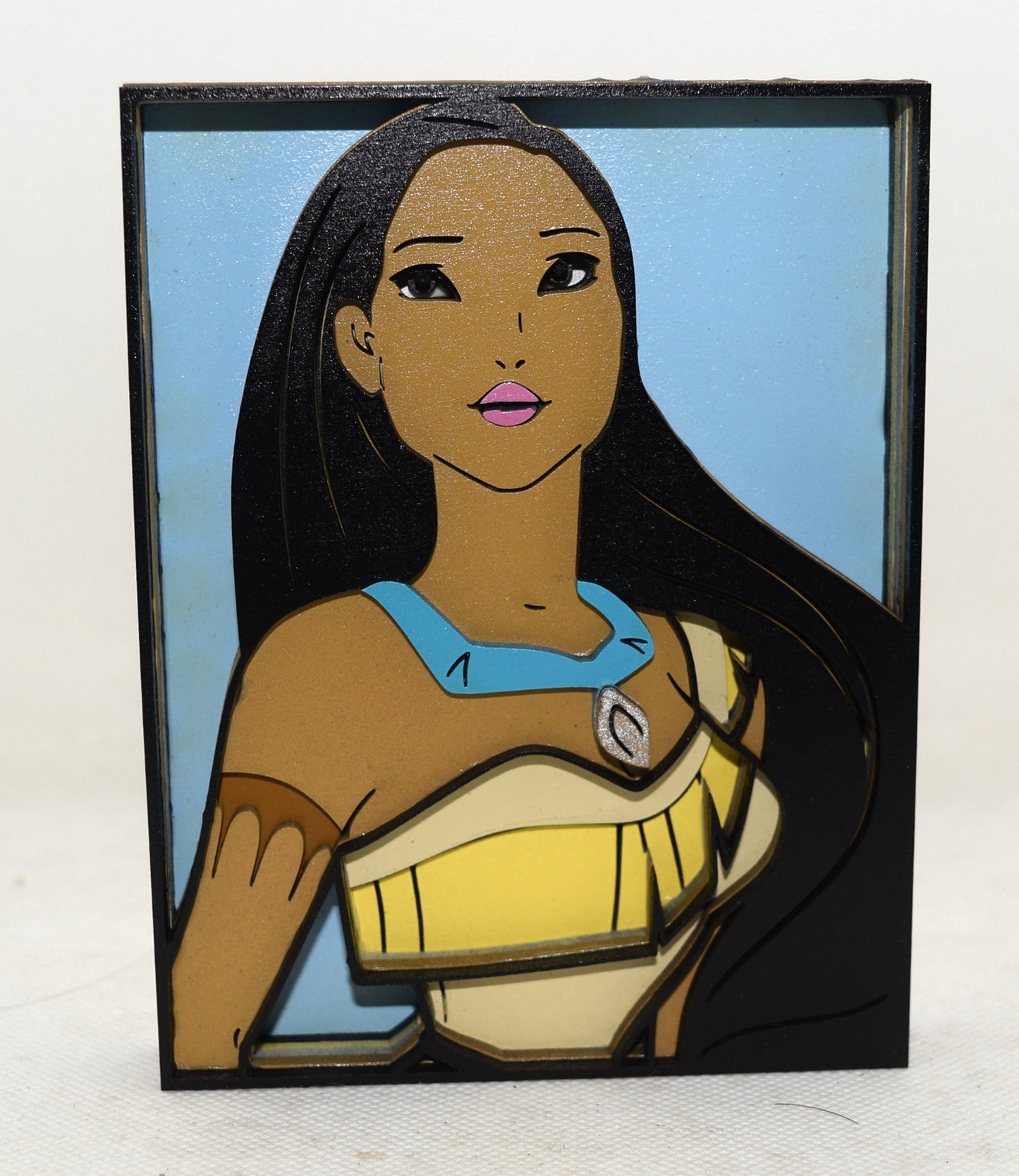 3-D Layered Pocohantas Wooden Art