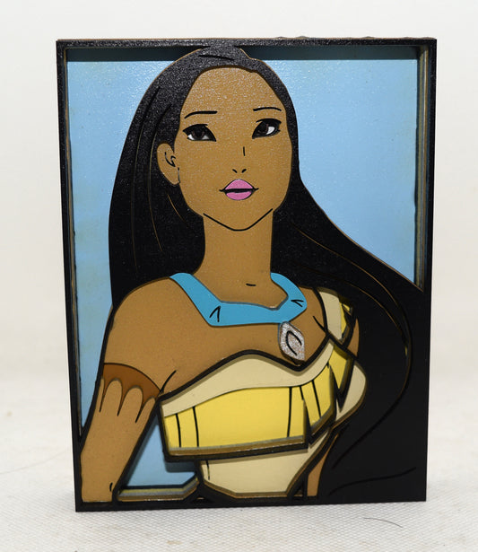 3-D Layered Pocohantas Wooden Art