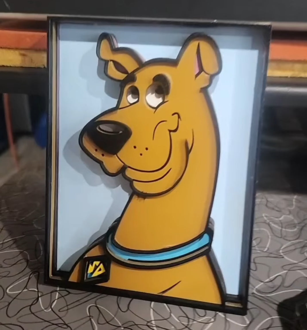 3-D Layered Scooby Doo Wooden Art