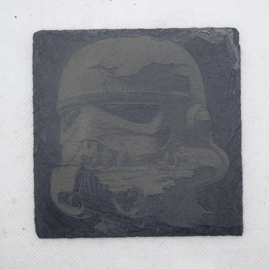 Star Wars Storm Trooper Double Exposure Slate Coaster