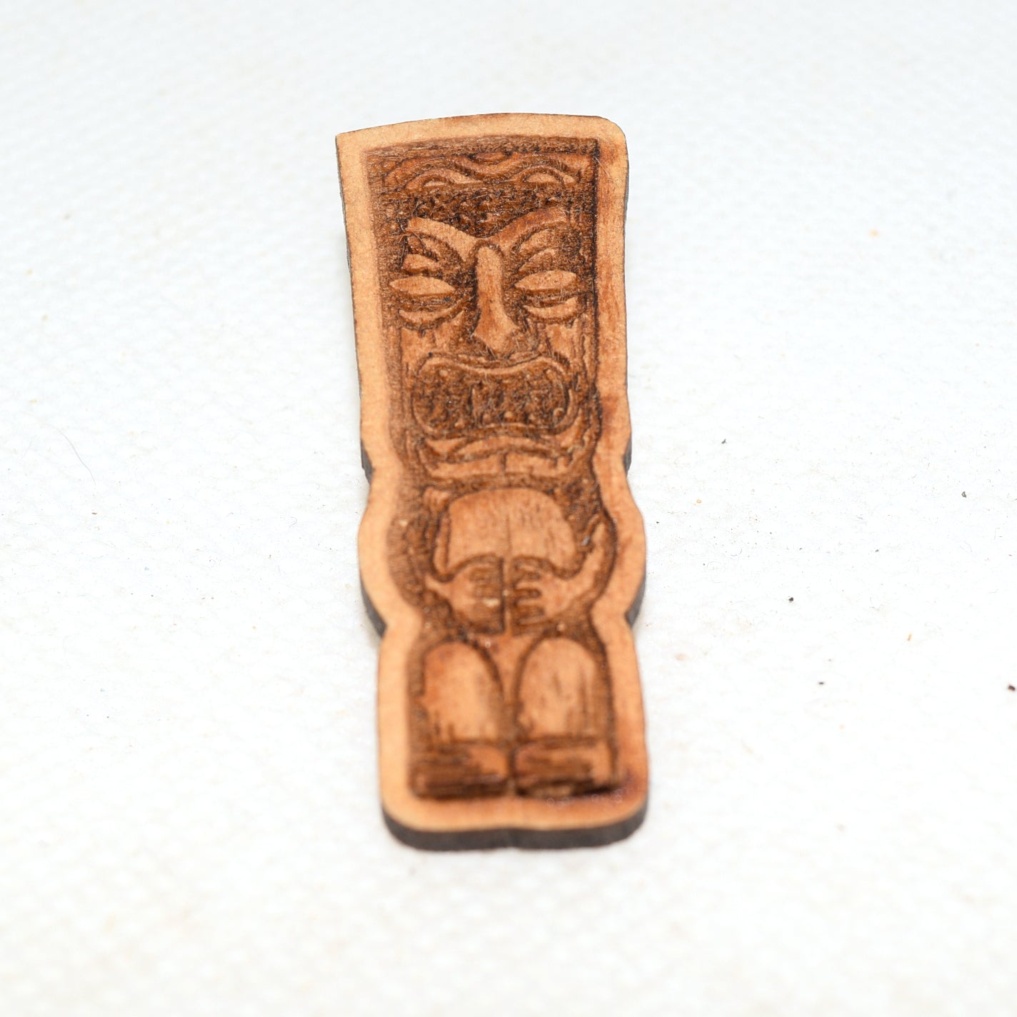 Tiki God 4 Wooden Lapel Pin
