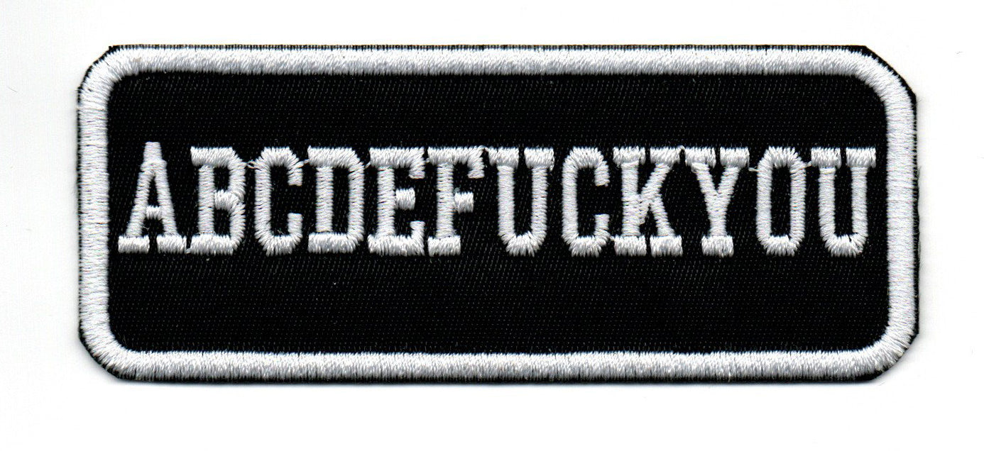 abcdefuckyou embroidered patch