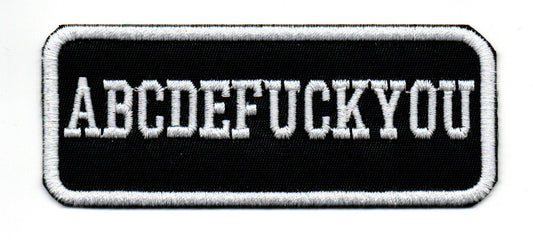 abcdefuckyou embroidered patch