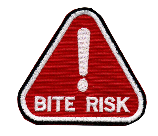 Bite Risk Embroidered Patch