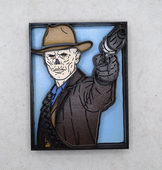 3-D Layered Fallout Ghoul Wooden Art