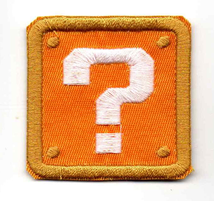 Gold Block Mario Embroidered Patch