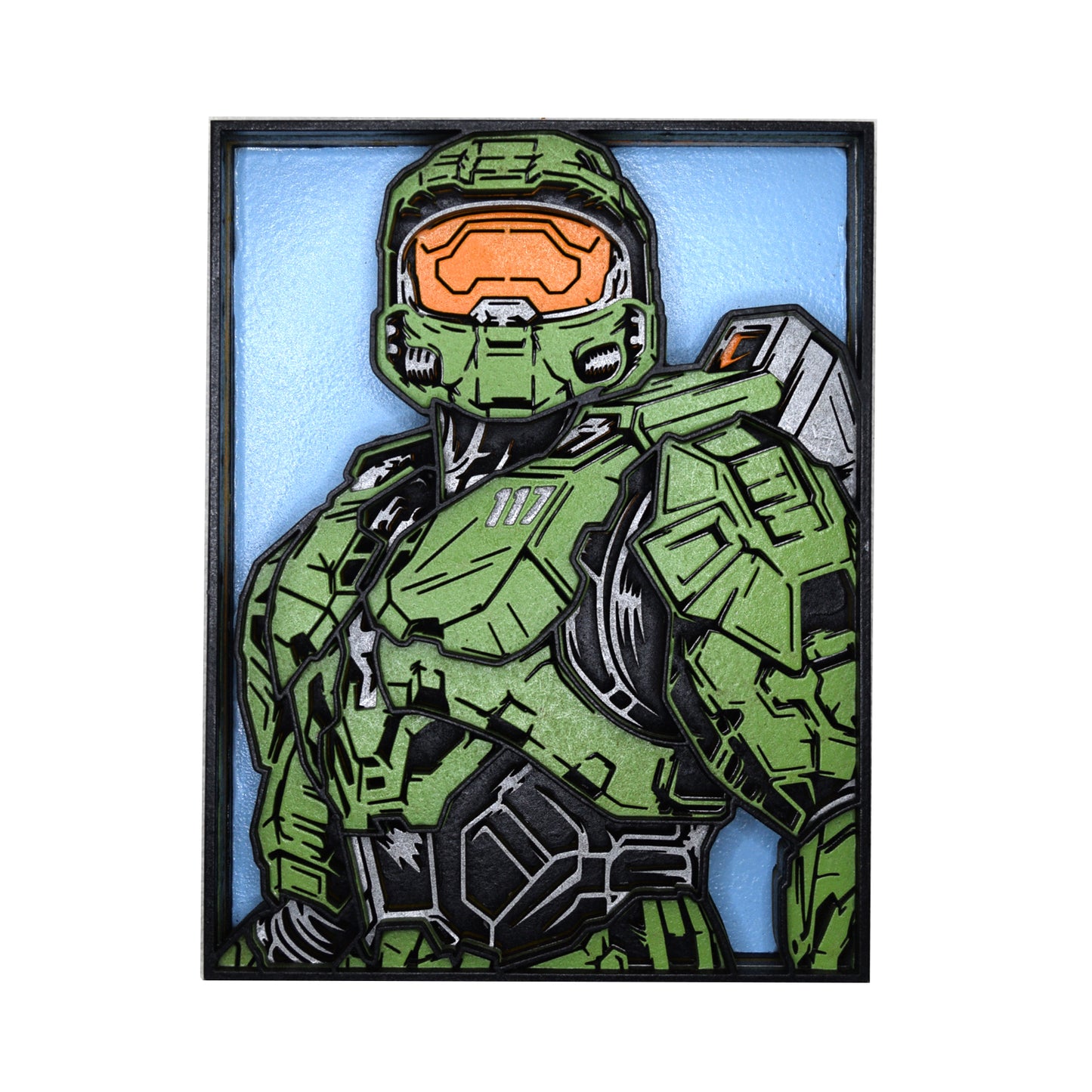 3-D Layered Master Chief (Halo) Art
