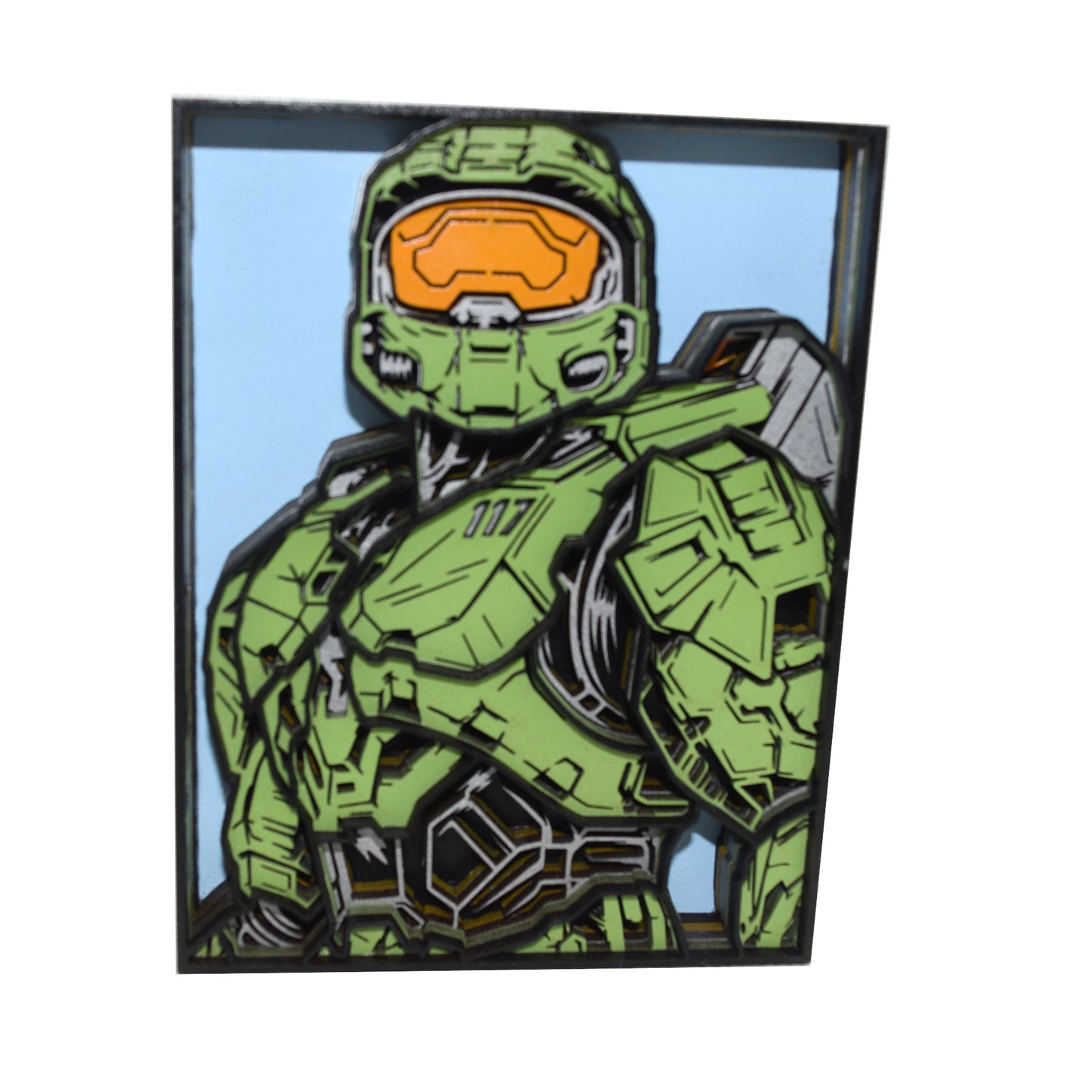 3-D Layered Master Chief (Halo) Art