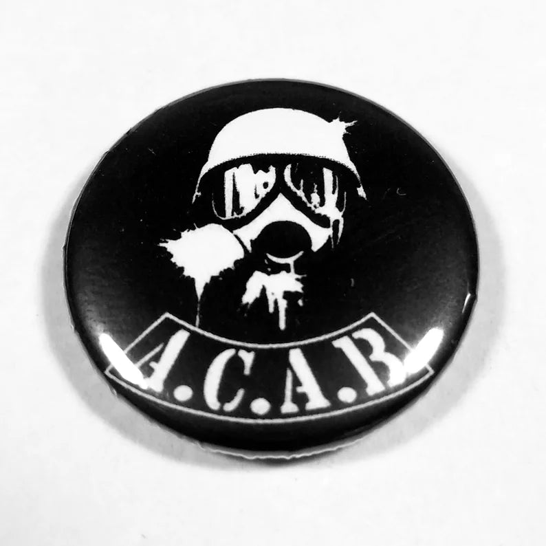 Acab Buttons Gas Mask ACAB 1 Inch Button – EvolSoul