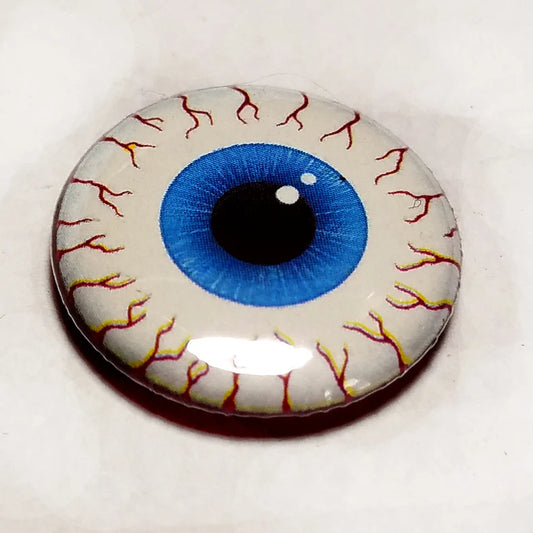 Bloodshot Blue Eyeball 1 inch Button