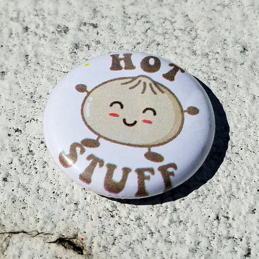 Hot Stuff Soup Dumpling 1 inch Button