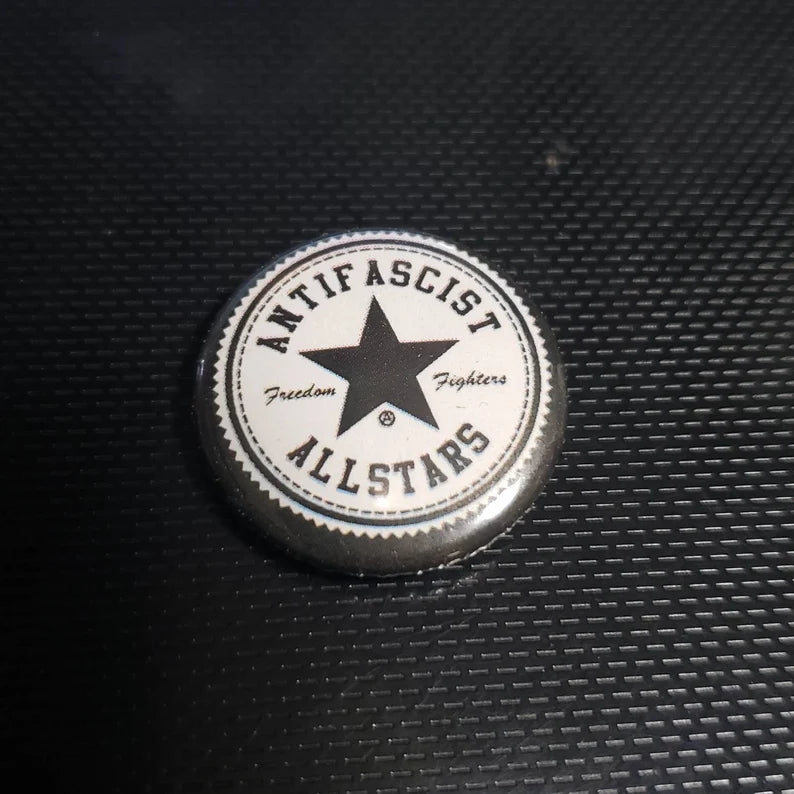 Anti-facist All Stars Converse Logo 1 inch Button
