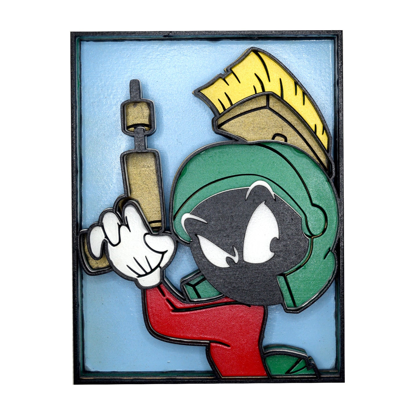 3-D Layered Marvin The Martian Art