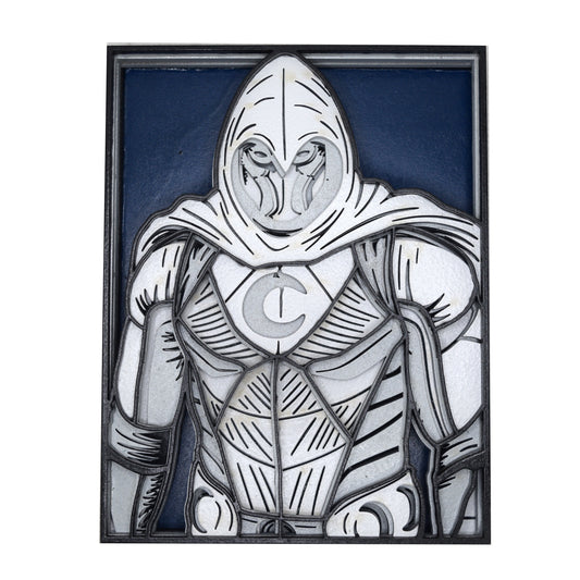 3-D Layered Moon Knight Wooden Art