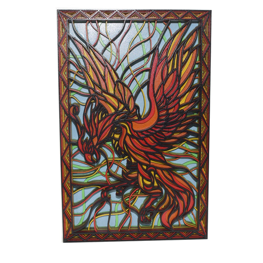 3-D Layered Phoenix Art