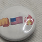 Fist Flag Fire Signal Chat Emoji 1 inch button