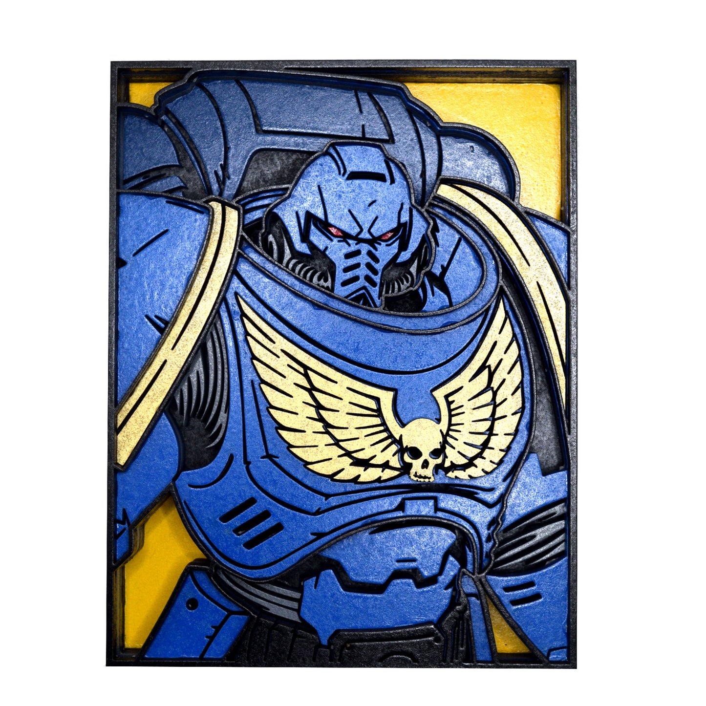 3-D Layered Warhammer Space Marine Art