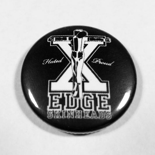 X Edge Skinhead 1 Inch Button