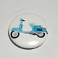 Rainbow Vespa Scooter 1 inch button set