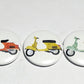 Rainbow Vespa Scooter 1 inch button set