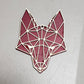 Geometric Fox Wooden Christmas Ornament