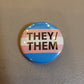 Trans Pride Flag Button 1.25 inch Button