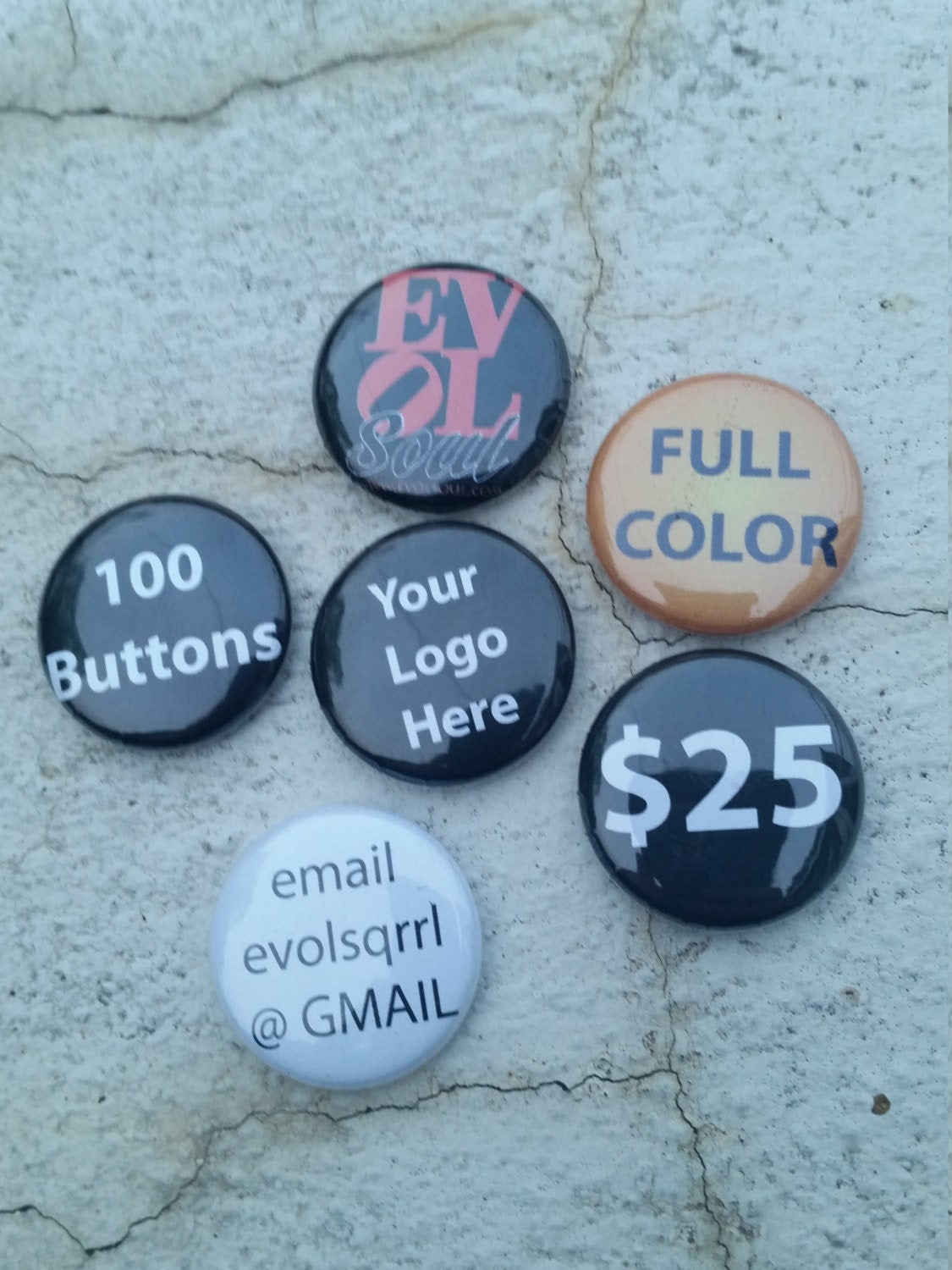Customizable Buttonsa 100 Custom 1 inch Buttons – EvolSoul